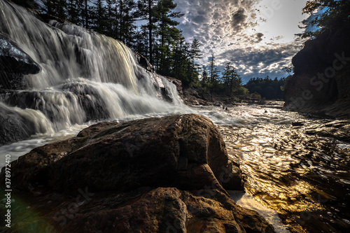 waterfall in the mountains