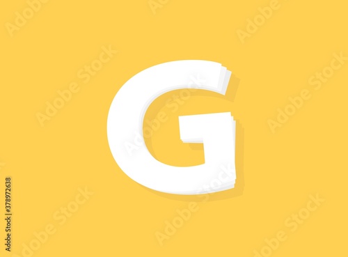 G Letter vector font, modern layers design. Eps10 illustration