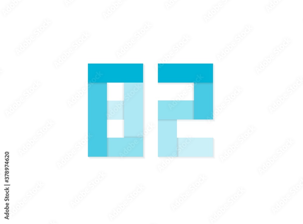 82 number, vector logo, paper cut desing font made of blue color tones .Isolated on white background. Eps10 illustration 82 number, vector logo, paper cut desing font made of blue color tones .Isolated on white background. Eps10 illustration