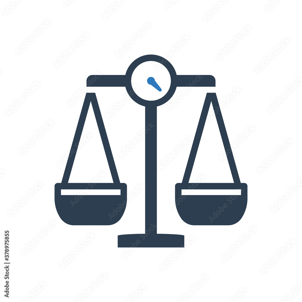 balance scale icon - Vector of justice scales icon balance scale icon - Vector of justice scales icon