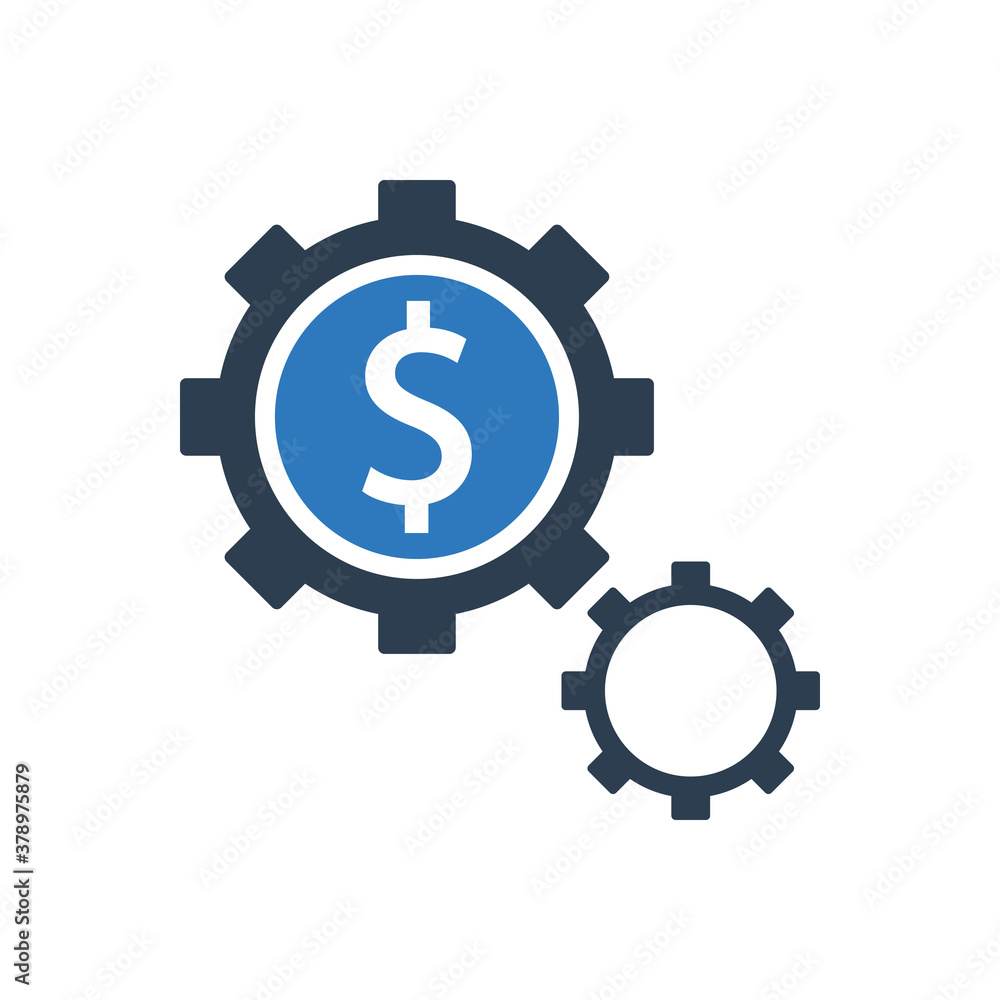 Dollar settings icon - business management icon Dollar settings icon - business management icon