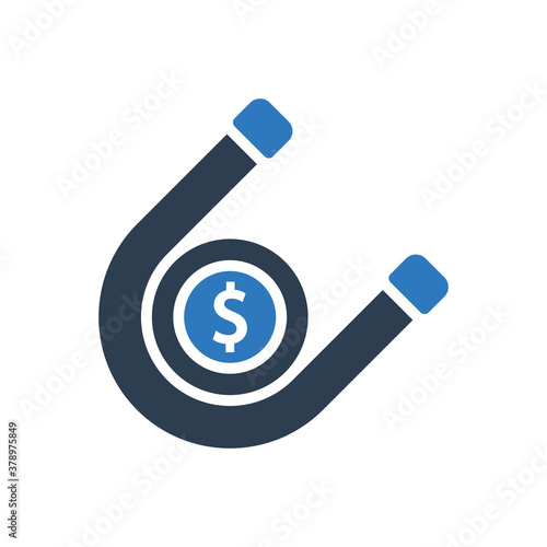 Attraction money icon - magnet icon
