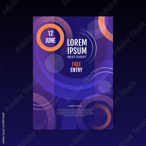 Photography Abstract purple poster for music festival