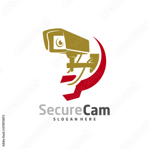 CCTV Camera with Service icon logo design vector template, Concept Symbol