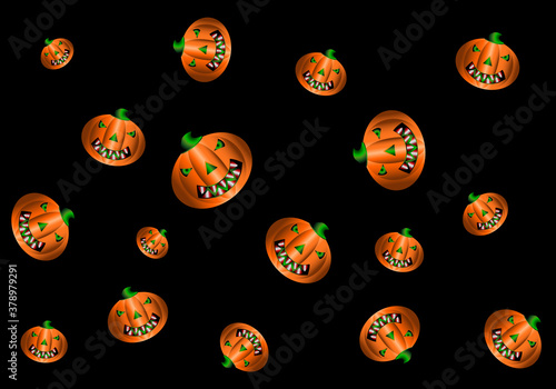 Papel de regalo para Halloween con fondo negro