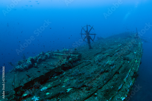 Boga - the artificial shipwreck. Underwater world of Tulamben, Bali, Indonesia. photo