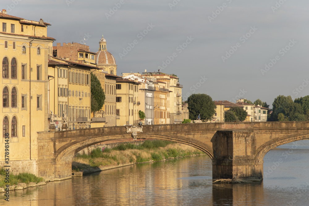 Ponte Santa Trinita in Florence over the Arno River, Tuscany, Italy