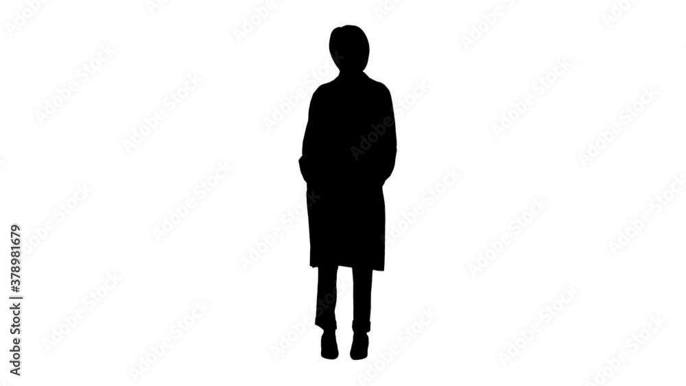 Young pretty doctor black woman fixing her badge, Alpha Channel Young pretty doctor black woman fixing her badge, Alpha Channel