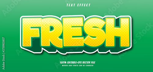 fresh text effect editable vector file text design vector