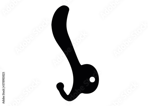 Hook for clothes in 2 horns. Ideal for the kitchen or room, and also suitable for the hallway.