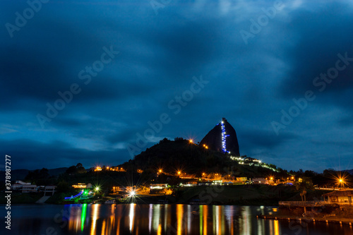 Night in Antioquia, Rock of Guatapé, Colombia