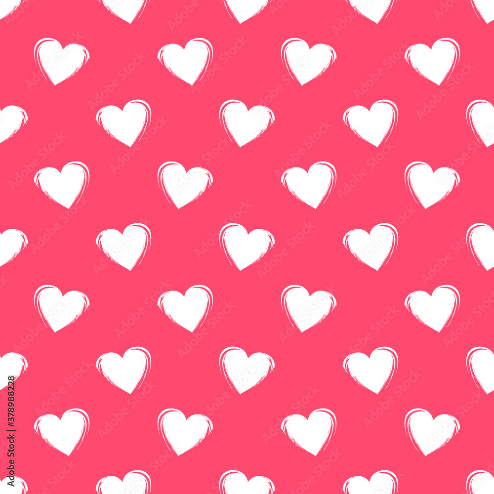 Hearts seamless pattern. Vector stock illustration eps10