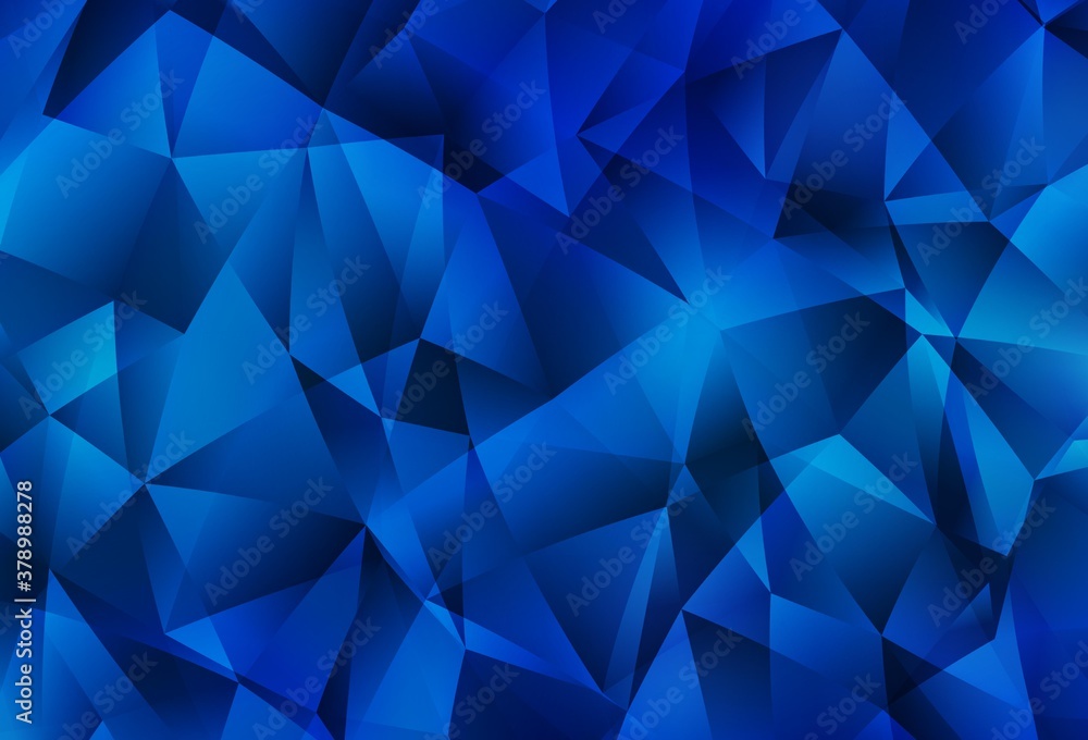Light BLUE vector triangle mosaic texture. Light BLUE vector triangle mosaic texture.