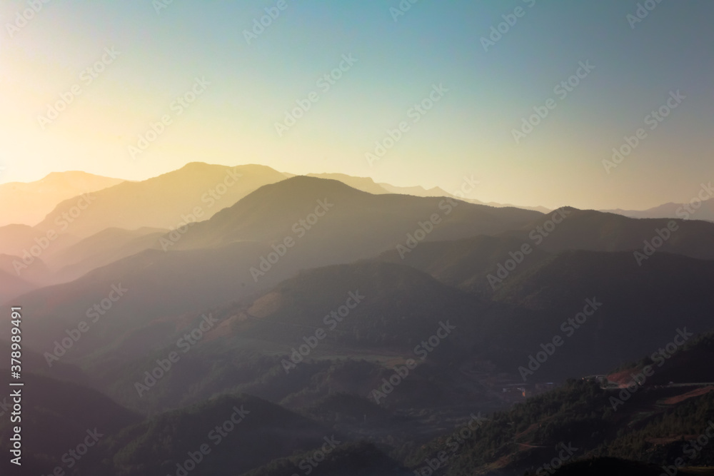 Morning skyline of the Atlas mountains