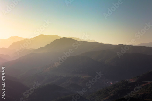 Morning skyline of the Atlas mountains