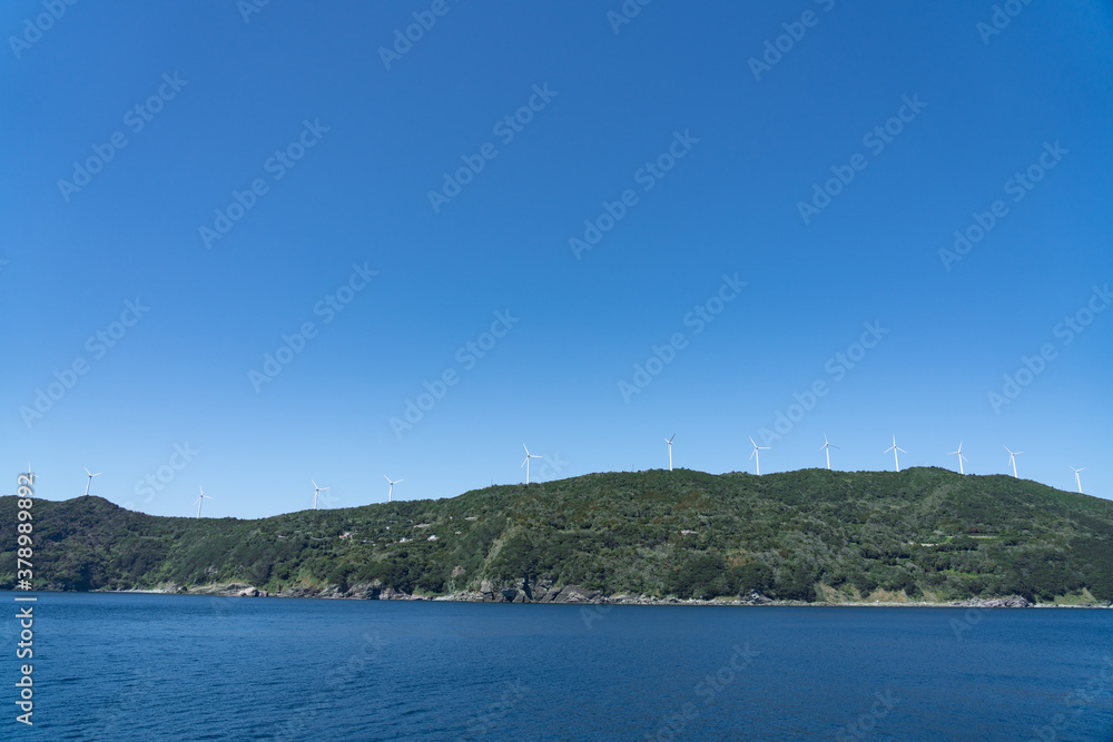 風力発電所と海