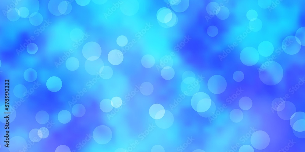 Light BLUE vector layout with circle shapes. Illustration with set of shining colorful abstract spheres. Pattern for business ads. Light BLUE vector layout with circle shapes. Illustration with set of shining colorful abstract spheres. Pattern for business ads.