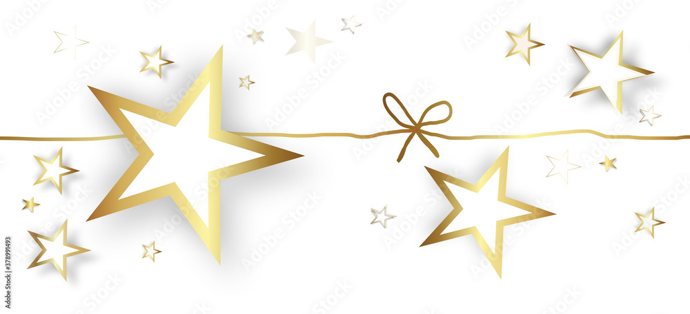 Schleife Stern Sterne Band Banner Gold Hintergrund Schleife Stern Sterne Band Banner Gold Hintergrund