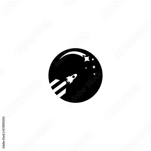 rocket logo icon vector template, elements, icons, symbols, abstract, set, shapes, innovative and creative inspiration for business company, and marketing promotions with Flat Style