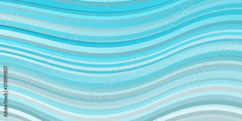 Light BLUE vector background with lines. Abstract illustration with gradient bows. Template for your UI design.