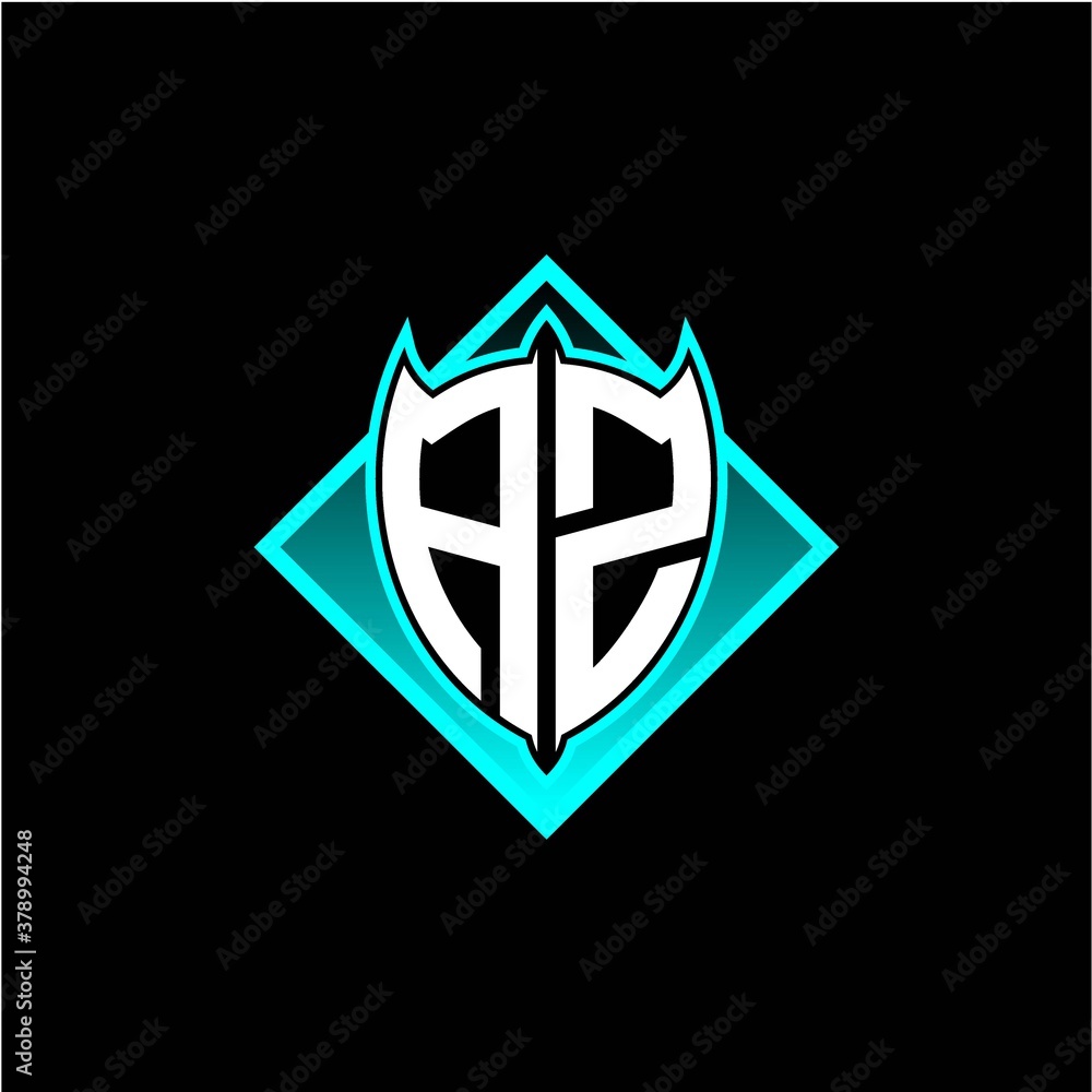 A Z letter shield with square protection logo as a sweetener A Z letter shield with square protection logo as a sweetener