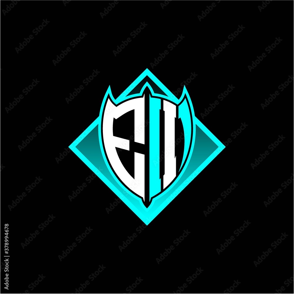 E I letter shield with square protection logo as a sweetener E I letter shield with square protection logo as a sweetener