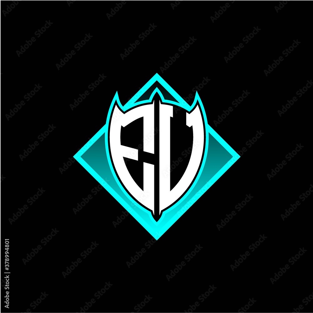 E V letter shield with square protection logo as a sweetener E V letter shield with square protection logo as a sweetener