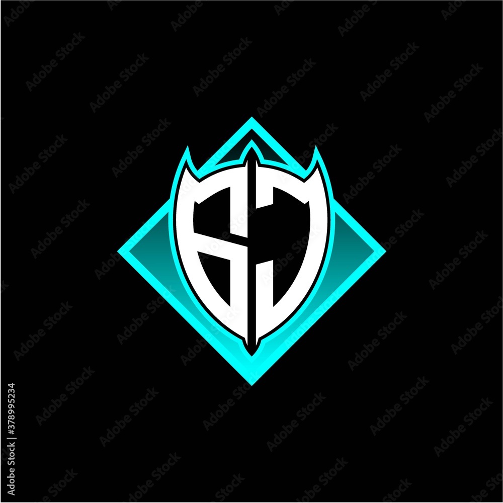 G J letter shield with square protection logo as a sweetener G J letter shield with square protection logo as a sweetener