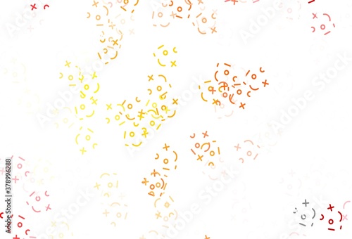 Light Orange vector layout with algebra elements.