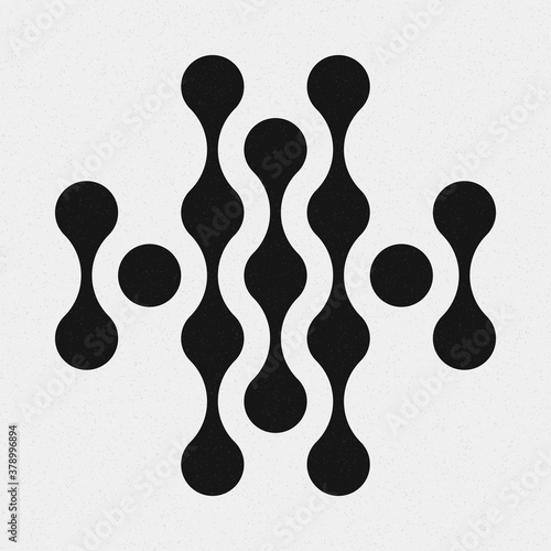 Abstract Cross Pattern Dots Logo generative computational art illustration