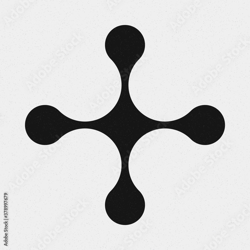 Abstract Cross Pattern Dots Logo generative computational art illustration
