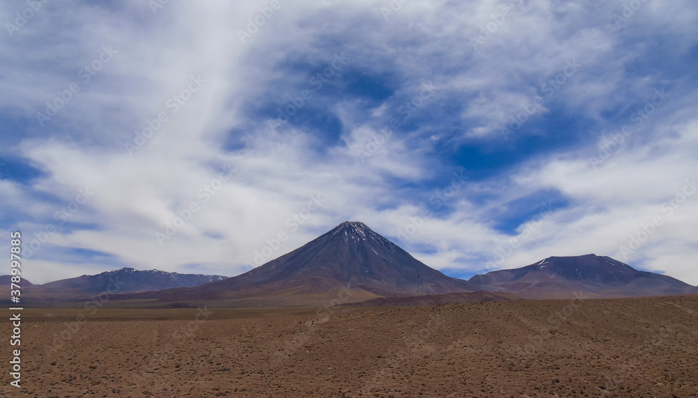View of Licancabur Volcano in the Atacama Desert