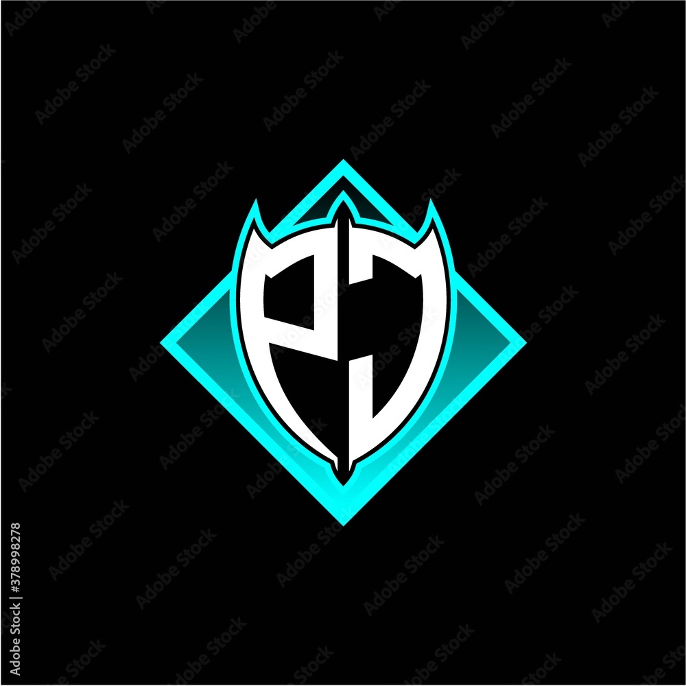 P J letter shield with square protection logo as a sweetener P J letter shield with square protection logo as a sweetener