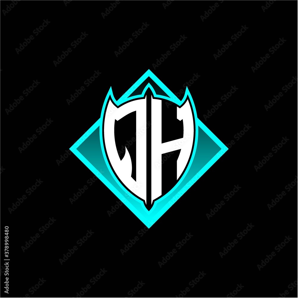 Q H letter shield with square protection logo as a sweetener Q H letter shield with square protection logo as a sweetener