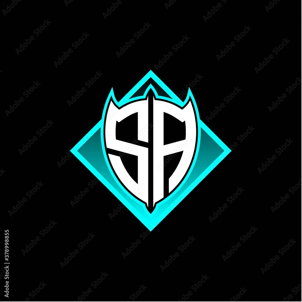 S A letter shield with square protection logo as a sweetener S A letter shield with square protection logo as a sweetener