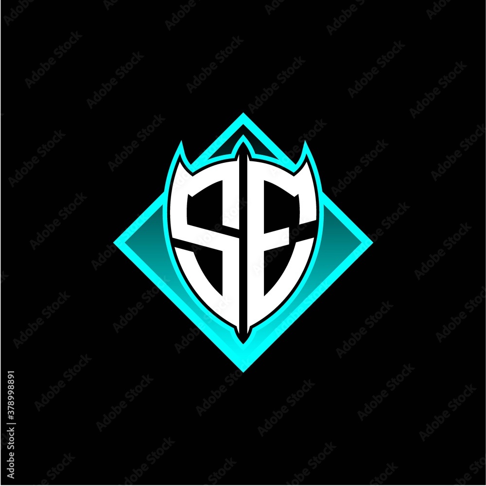 S E letter shield with square protection logo as a sweetener S E letter shield with square protection logo as a sweetener
