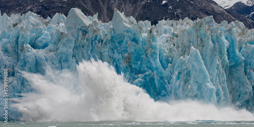 Calving Icebergs, Dawes Glacier, Alaska photo