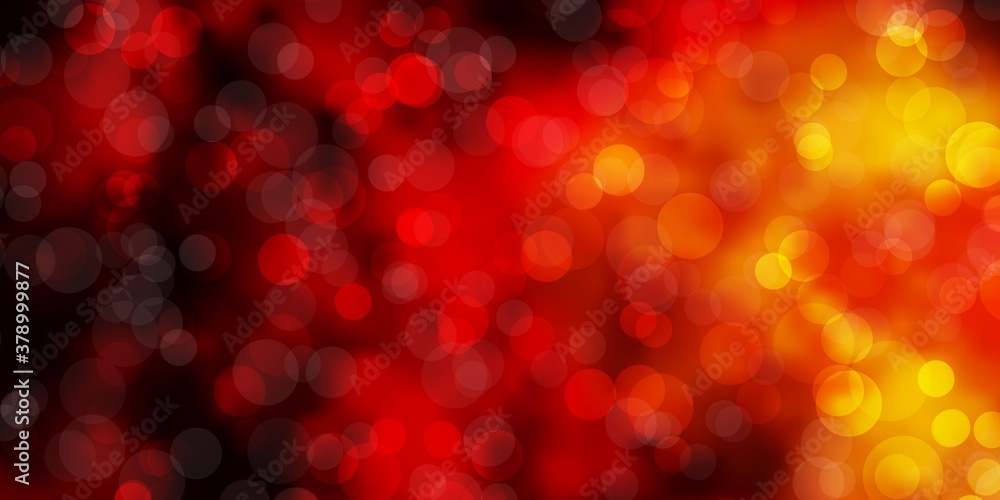 Light Red, Yellow vector backdrop with circles. Abstract illustration with colorful spots in nature style. New template for your brand book. Light Red, Yellow vector backdrop with circles. Abstract illustration with colorful spots in nature style. New template for your brand book.