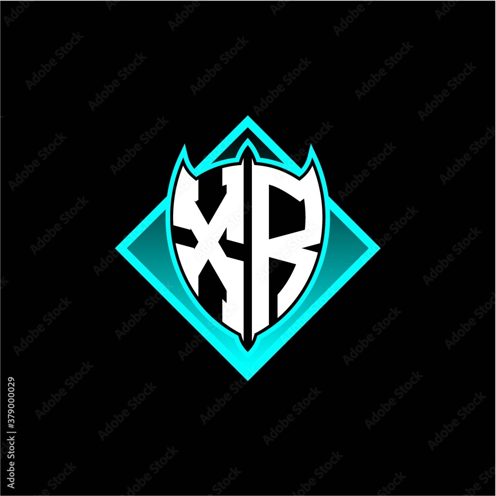 X R letter shield with square protection logo as a sweetener X R letter shield with square protection logo as a sweetener