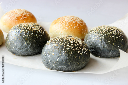 Buns for Burger with sesame seeds