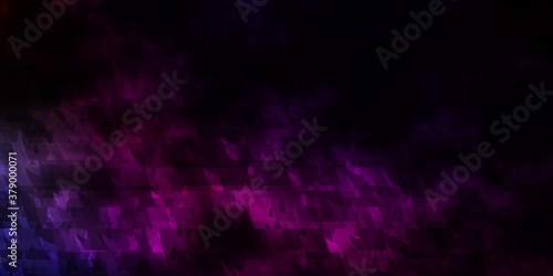 Dark Multicolor vector background with lines, triangles.