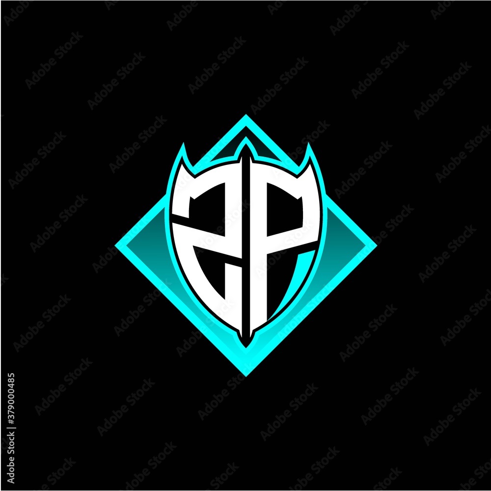 Z P letter shield with square protection logo as a sweetener Z P letter shield with square protection logo as a sweetener