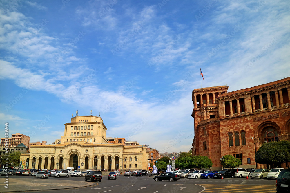Republic Square in Downtown Yerevan with the Group of Stunning Architecture, Yerevan, the Capital City of Armenia