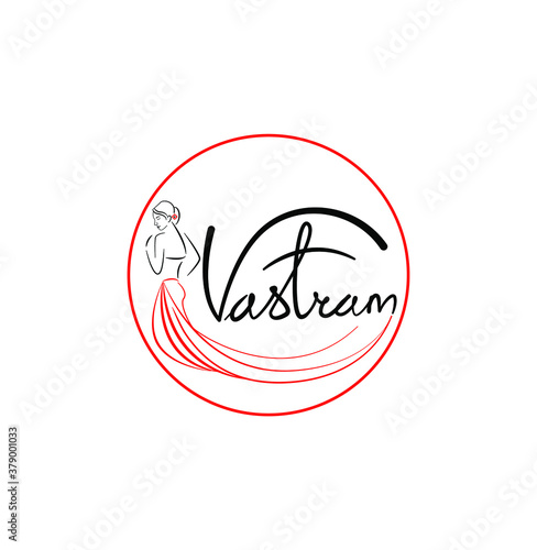 Vastram (garments)logo with women figure 