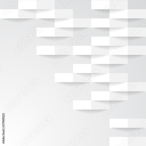 Abstract geometric white and gray color background, vector illustration..
