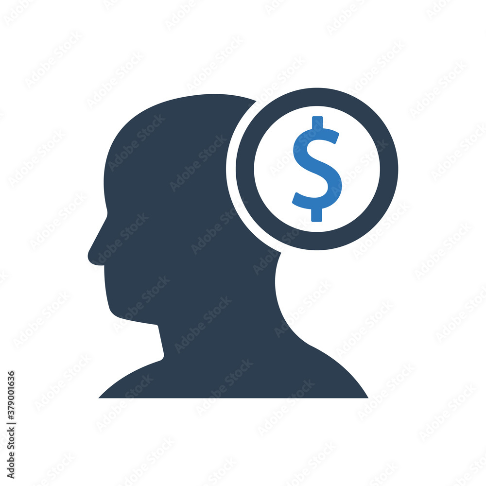 mind money icon investment think icon mind money icon investment think icon