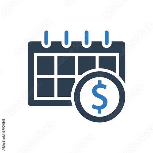 Calendar payday icon, payment salary date icon