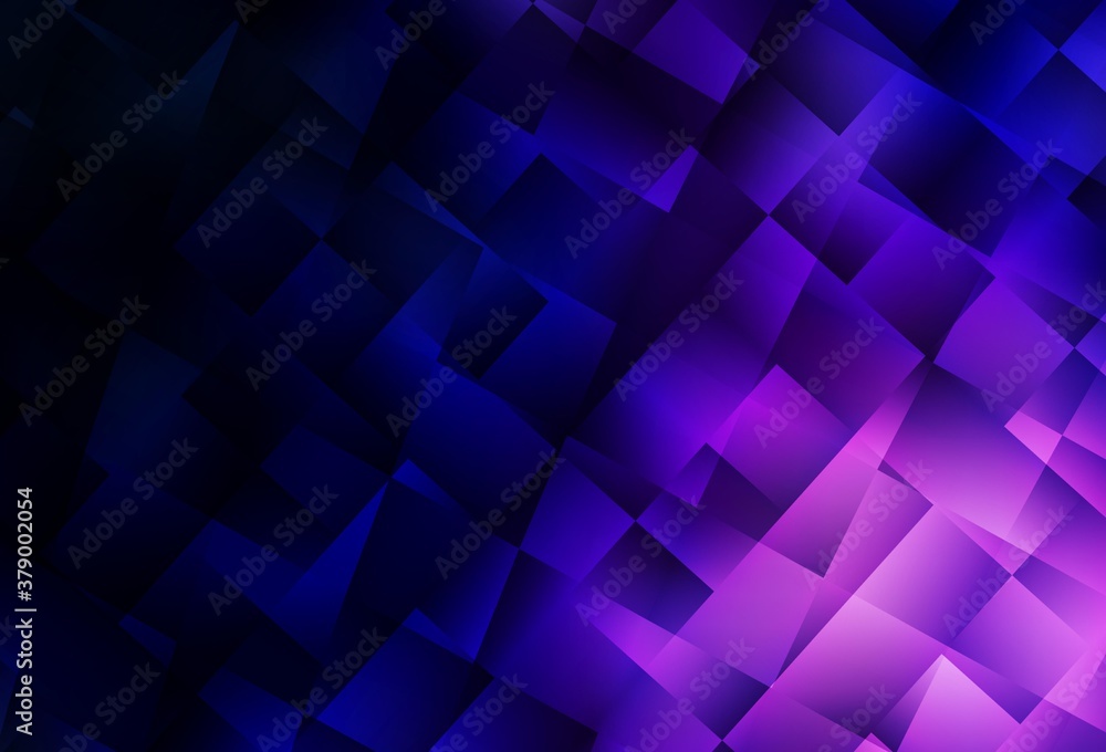 Obraz premium Dark Purple vector template with rhombus.