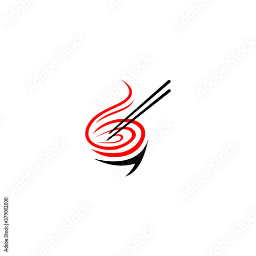 PrintBowl of Ramen Noodle Icon. vector illustration for menu, cafe, restaurant, bar, poster, banner, emblem, sticker, logo, label, asian festival.