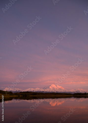 Mount McKinley at Sunset  Denali National Park  Alaska